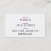 メイクモダンアーティストの水彩紫色のピグランジンク 名刺 (裏面)