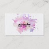 メイクモダンアーティストの水彩紫色のピグランジンク 名刺 (正面)