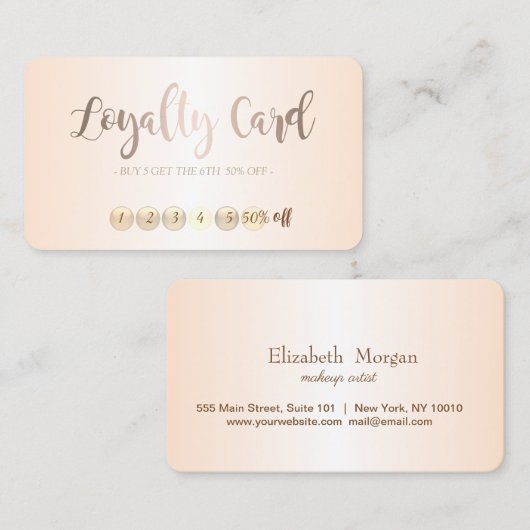 メイクモダンスタイリッシュアップロイヤリティカード ロイヤリティカード (正面/裏面)