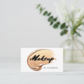 メイクモダンタイポグラフィブラック金ゴールド 名刺 (スタンド正面)