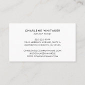 メイクモダンタイポグラフィブラック金ゴールド 名刺 (裏面)