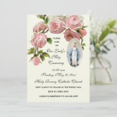 メイクラウニングヴァージンメアリー宗教ピンクローズ 招待状 (スタンド正面)