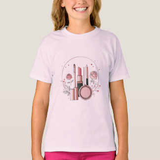 メイク好き女子Tシャツ - かわいいビューティーコスメ Tシャツ