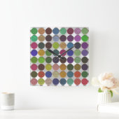 メイク得?- Eyeshadowパレット スクエア壁時計 (ホーム)