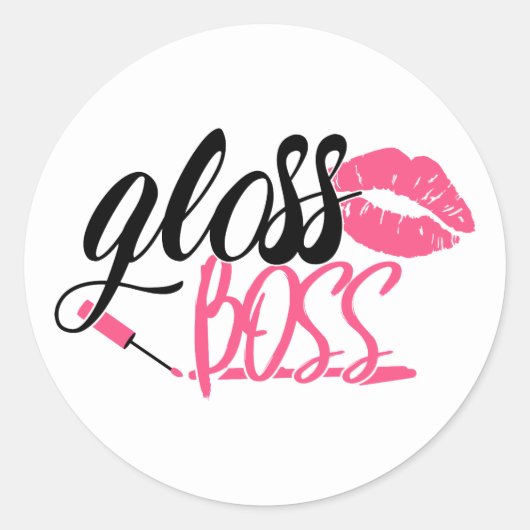 メイク感動的アップアーティスト販売広場ステッカー ラウンドシール (正面)