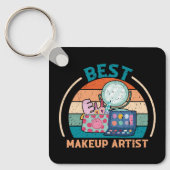 メイク最高のアップアーティスト – レトロスタイルキーチェーン キーホルダー (正面)