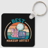 メイク最高のアップアーティスト – レトロスタイルキーチェーン キーホルダー (裏面)