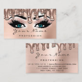 メイク爪、 ネイルラッシュメイクアップバラドリップス赤面ブルー 名刺 (正面/裏面)