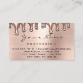 メイク爪、 ネイルラッシュメイクアップバラドリップス赤面ブルー 名刺 (裏面)