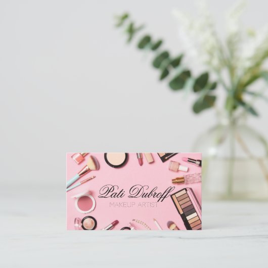 メイク素晴らしアップアーティスト – 永遠の印象を作る 名刺 (スタンド正面)