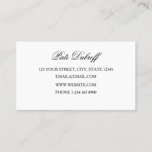 メイク素晴らしアップアーティスト – 永遠の印象を作る 名刺 (裏面)