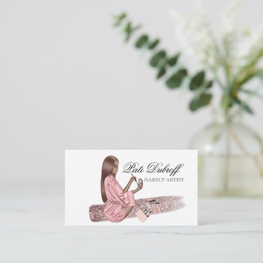 メイク素晴らしアップアーティスト – 永遠の印象を作る 名刺 (スタンド正面)