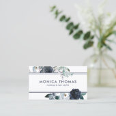 メイク素朴アップアーティスト美容師ブルーフローラ 名刺 (スタンド正面)