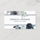 メイク素朴アップアーティスト美容師ブルーフローラ 名刺 (正面)