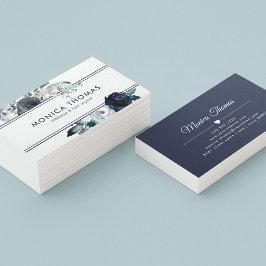 メイク素朴アップアーティスト美容師ブルーフローラ 名刺