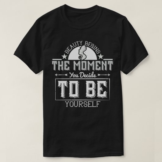 メイク美しいはこの瞬間から始まる Tシャツ (デザイン正面)