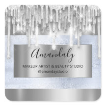 メイク美しいグリッターシルバーフレームありがとう