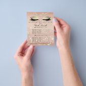 メイク美しいサロングリッターフライヤーピンク金ゴールドスキニー チラシ (手)