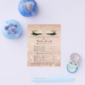 メイク美しいサロングリッターフライヤーピンク金ゴールドスキニー チラシ (シングル)