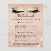 メイク美しいサロングリッターフライヤーピンク金ゴールド赤面 チラシ (正面)