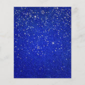 メイク美しいサロングリッターフライヤー金ゴールドコバルトブルー チラシ (裏面)