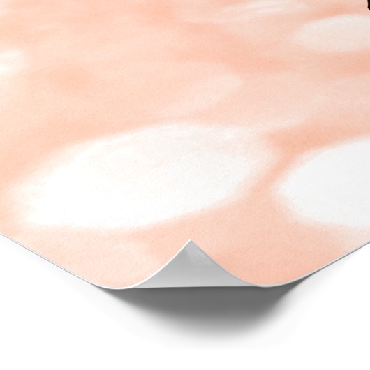 メイク美しいサロンネームバラ金ゴールドピーチアイロー ポスター (角)