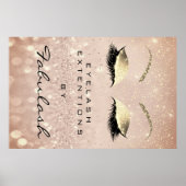 メイク美しいサロンネームバラ金ゴールド赤面眉毛 ポスター (正面)