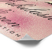 メイク美しいサロンネーム金ゴールドグリッターシャロンバラ ポスター (角)