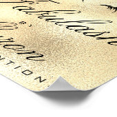 メイク美しいサロンネーム金ゴールドグリッターシャロン ポスター (角)