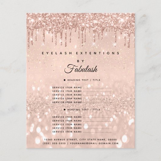 メイク美しいサロンバラグリッターチラシ価格1 チラシ (正面)