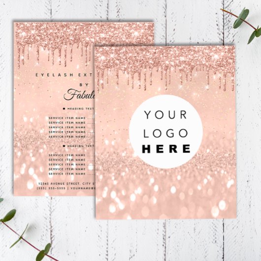 メイク美しいサロンバラグリッター価格ロゴ チラシ