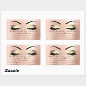 メイク美しいサロンパウダーバラアドレ連絡ス 長方形シール (シート)