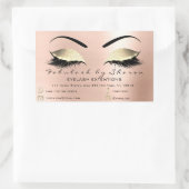 メイク美しいサロンパウダーバラアドレ連絡ス 長方形シール (バッグ)