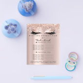 メイク美しいサロンピンクグリッターフライヤースパークドリップ チラシ (シングル)