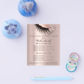 メイク美しいサロンピンクグリッターフライヤースパークバラ チラシ (シングル)