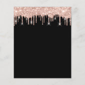 メイク美しいサロンピンクグリッターフライヤースパークブラック チラシ (裏面)