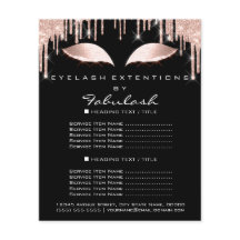 メイク美しいサロンピンクグリッターフライヤースパークブラック