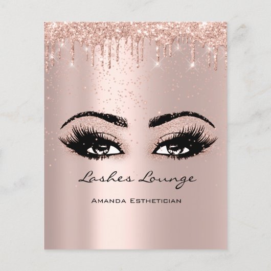 メイク美しいサロンピンクグリッター価格帯まつげ チラシ (裏面)