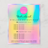 メイク美しいサロンロゴピンク自筆証書跡 チラシ (正面)