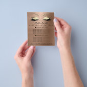 メイク美しいサロン金ゴールドグリッターフライヤースキニールクス1 チラシ (手)