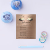 メイク美しいサロン金ゴールドグリッターフライヤースキニールクス1 チラシ (シングル)