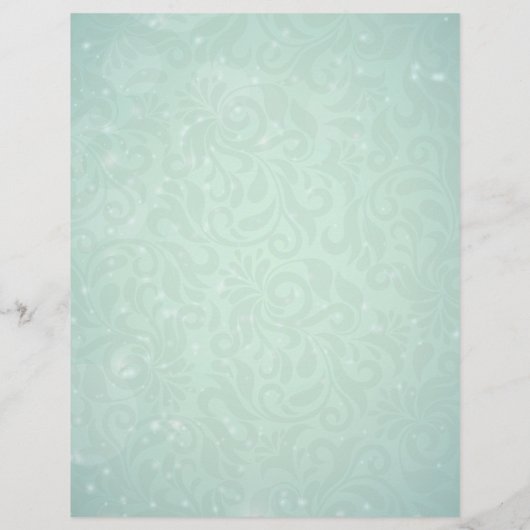 メイク美しいサロン金ゴールド&ターコイズダマスクフローラ チラシ (裏面)