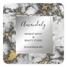 メイク美しいショップ感謝してい金ゴールド大理石フレームグレー