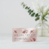 メイク美しいバラ金ゴールドアイズクレジットカード 名刺 (スタンド正面)