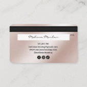 メイク美しいバラ金ゴールドアイズクレジットカード 名刺 (裏面)