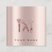 メイク美しいブロガーYou-tuberバラロゴソーシャル スクエア名刺 (正面)