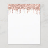 メイク美しいホワイトピンクグリッターチラシ火花ブルー チラシ (裏面)