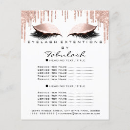 メイク美しいホワイトピンクグリッターチラシ火花ブルー チラシ