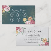 メイク美しいロイヤリティカードフローラグリーングリッター ロイヤリティカード (正面/裏面)