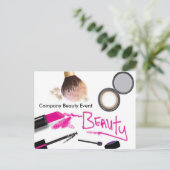 メイク美しいGlamイベントWorkshopはがき ポストカード (スタンド正面)